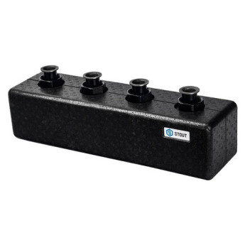 Коллектор распределительный STOUT SDG-0017 3-х контурный ВР-НР 1 1/2" DN 40 PN 4 в теплоизоляции