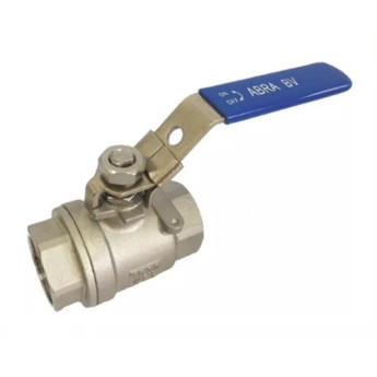 Кран шаровой ABRA BV-027A ВР 1/2" DN 15 PN 40 с фиксатором нержавеющая сталь
