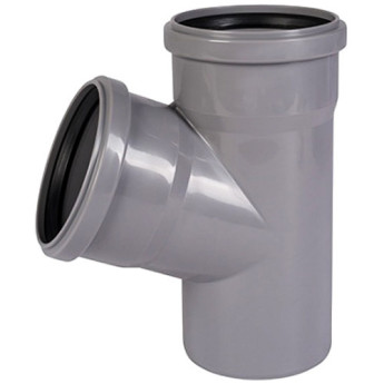 Тройник канализационный PP-H Ostendorf HT HTEA DN 50/40х67° цвет серый