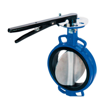 Затвор DENDOR 015W DN 250 PN 10 поворотный дисковый межфланцевый стальной с рукояткой