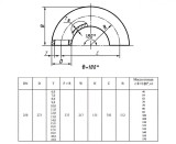Отвод стальной 180-2-273х10-12Х18Н10Т ГОСТ 17375-2001 бесшовный крутоизогнутый