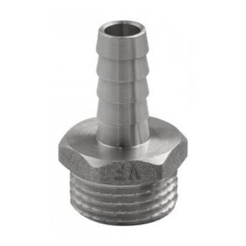 Штуцер для шланга VALFEX VF.650 НР 1/2" Ду 15x10 Ру 40 никелированный латунный