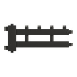 Коллектор распределительный Warme WKD.R.85.2+1 3-х контурный НР 1 1/2"x1" Ду 40 Ру 6 без теплоизоляции