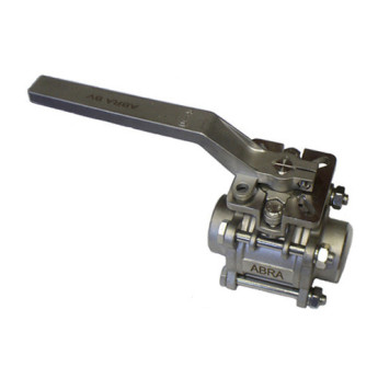 Кран шаровой ABRA BV61 DN 15 PN 40 ISO верхний фланец нержавеющая сталь