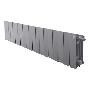 Радиатор биметаллический Royal Thermo PianoForte 200 VD (20 секций) Silver Satin