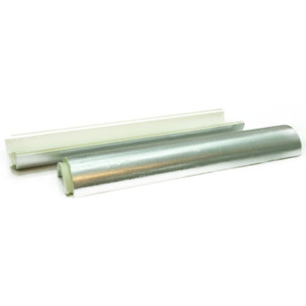 Скорлупа ППУ 168/40 из пенополиуретана с покрытием из армированной фольги  (1 метр)