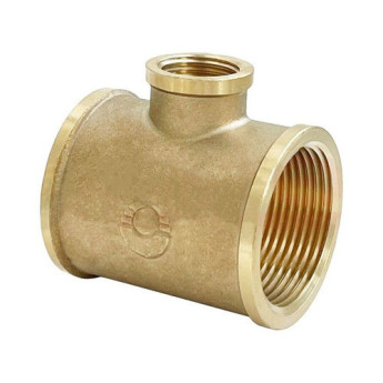 Тройник переходной VALFEX VF.750 ВР 1 1/4"х1/2"х1 1/4" Ду 32x15x32 Ру 40 латунный