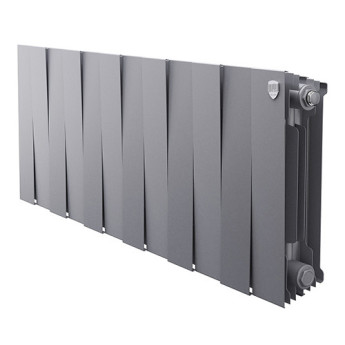 Радиатор биметаллический Royal Thermo PianoForte 300 (12 секций) Silver Satin