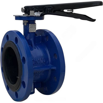 Затвор дисковый чугунный Benarmo 2110H DN 200 PN 10/16 поворотный фланцевый с рукояткой