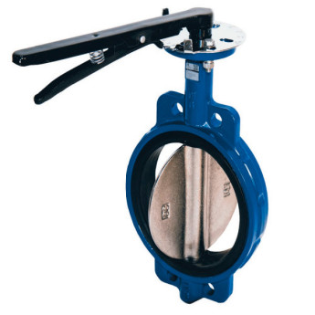 Затвор DENDOR 017W DN 100 PN 16 поворотный дисковый межфланцевый чугунный с рукояткой