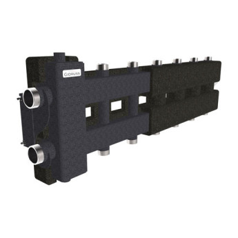 Коллектор распределительный GIDRUSS BM-80-7DU.EPP 7-ми контурный НР 1 1/4"x1" Ду 32 Ру 6 балансировочный в термоизоляции