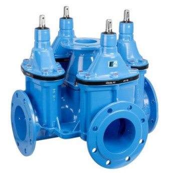 Задвижка HAWLE 4410E2 DN 100/4 PN 16 фланцевая клиновая чугунная с обрезиненным клином типа Комби-IV без пожарной подставки
