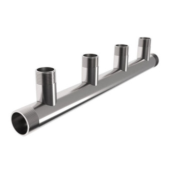 Коллектор распределительный GIDRUSS DMSS-32-25x4 4-х контурный НР 1 1/4"x1" Ду 32 Ру 10 магистральный