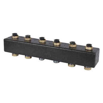 Коллектор распределительный Meibes MeiFlow 8 M66301.31 5-ти контурный ВР-НР 1 1/2" DN 40 PN 6 в теплоизоляции
