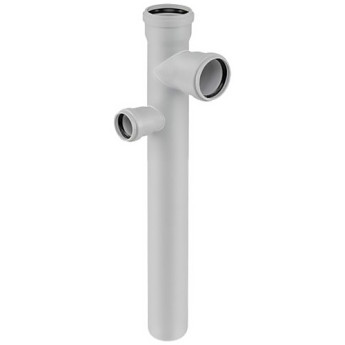 Крестовина канализационная бесшумная PP-MD Ostendorf Skolan Safe SKDDAL DN 90х90/50х87° двухуровневая угловая