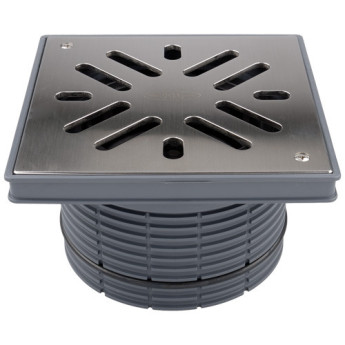 Надставной элемент HL622/S DN195 с подрамником из ПП и решёткой из нерж.стали STAINLESS STEEL 316