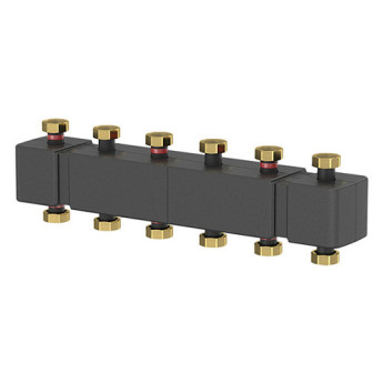 Коллектор распределительный Meibes MeiFlow Top S M66301.930 5-ти контурный ВР-НР 1 1/2" DN 40 PN 6 в теплоизоляции