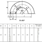 Отвод стальной 180-2-168х9-09Г2С ГОСТ 17375-2001 бесшовный крутоизогнутый