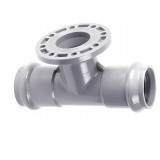 Тройник напорный НПВХ с ПВХ фланцем d160x100