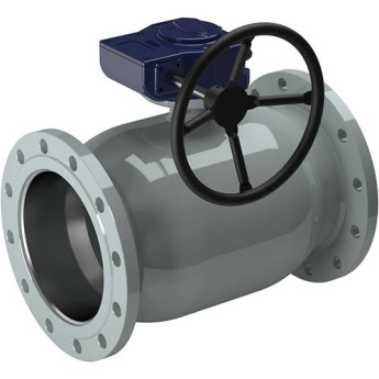 Кран шаровой NAVAL 286596 DN 200 PN 16 нержавеющий стандартнопроходный фланцевый с редуктором