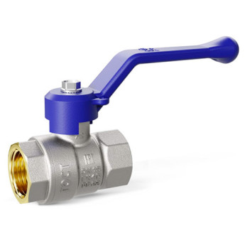 Кран шаровой латунный LD Pride Oxygen 40.32.В-В.Р GAS Ду 32 Ру 25 резьба (ВР-ВР) 1 1/4", никелированный кислородный