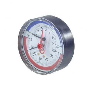 Термоманометр осевой R226 Дк80 4 бар L=25мм G1/2" 120С Giacomini R226Y001