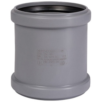 Муфта надвижная PP-H Ostendorf HT HTU DN 110 ремонтная, цвет серый