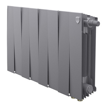 Радиатор биметаллический Royal Thermo PianoForte 300 VD (8 секций) Silver Satin