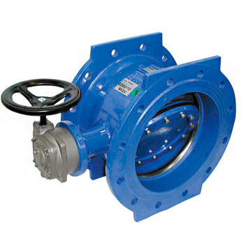 Затвор PAM Saint-Gobain EUROSTOP JPA DN 600 PN 25 поворотный фланцевый с двойным эксцентриком с ручным управлением