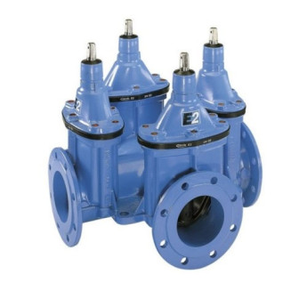 Задвижка HAWLE 4400E2 DN 80/3 PN 16 фланцевая клиновая чугунная с обрезиненным клином типа Комби-IV без пожарной подставки