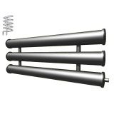 Регистр отопления РАП-3x159x4,0-12000 автономный трёхрядный с плоскими заглушками