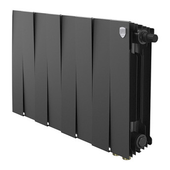 Радиатор биметаллический Royal Thermo PianoForte 300 VD (8 секций) Noir Sable