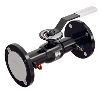 Кран шаровой ALSO КШ.Ф.BV.М.040.40-01 Ду 40 Ру 40 запорно-регулирующий фланцевый с ниппелями для подключения измерительного оборудования