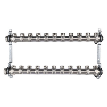 Коллекторная группа Oventrop Multidis SH 1 1407161 11-ти контурный ВР-НР 1"x3/4" DN 25 PN 4 с регулирующими клапанами