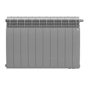Радиатор биметаллический Royal Thermo BiLiner 500 VR (10 секций) Satin Silver