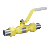Кран шаровой цельносварной LD КШ.Ц.Ш.GAS.032.040.Н/П.02 Ду 32 Ру 40 стальной неполнопроходный штуцерный