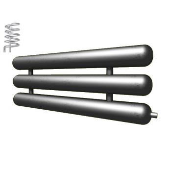 Регистр отопления РАЭ-3x76x2,5-3000 автономный трёхрядный с эллиптическими заглушками