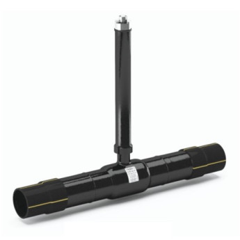 Кран шаровой цельносварной LD КШ.Ц.ПЭ.GAS.200.016.П/П.01.H Ду 200 Ру 16 нержавеющий полнопроходный для подземной установки с ПЭ патрубками L = 1990