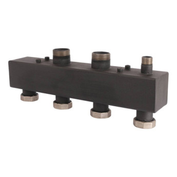 Коллектор распределительный ROMMER RDG-0017-004002 2-х контурный НР 1 1/2" Ду 40 Ру 4 без теплоизоляции