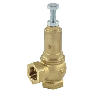 Клапан предохранительный Benarmo ВР 1 1/2"х1 1/2" DN 40х40 PN 16 Pн = 1...16 бар угловой латунный