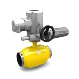 Кран шаровой цельносварной LD КШ.Ц.П.Э.GAS.500.025.П/П.02 Ду 500 Ру 25 стальной полнопроходный под электропривод
