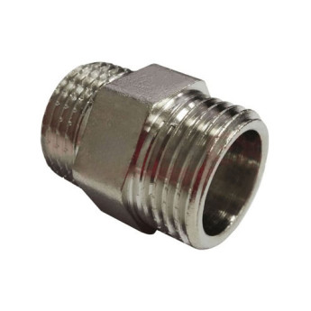 Ниппель VALFEX VF.582 НР 1 1/2" Ду 40 Ру 40 никелированный латунный
