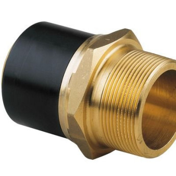 Переход ПЭ-латунь 50 х 1 1/2" НР SDR 11 с наружной резьбой спигот