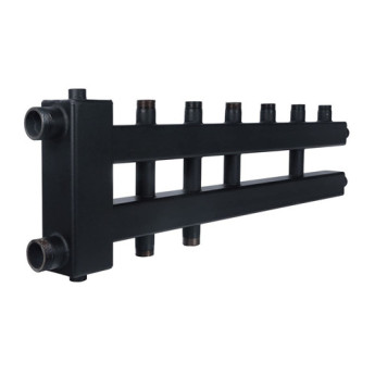 Коллектор распределительный ROMMER RDG-0018-024035 5-ти контурный НР 1"x1 1/2" Ду 40 Ру 4 дублёр компакт с гидравлическим разделителем