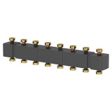 Коллектор распределительный Meibes MeiFlow Top S M66301.940 7-ми контурный ВР-НР 1 1/2" DN 40 PN 6 в теплоизоляции