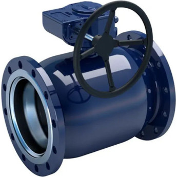 Кран шаровой NAVAL 285500 DN 500 PN 25 стальной стандартнопроходный фланцевый с редуктором