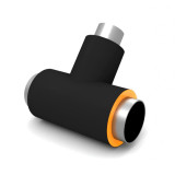 Тройник стальной в изоляции ППУ-ПЭ 820х9,0/1000-219х6,0/315
