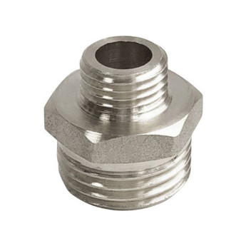 Ниппель переходной VALFEX VF.580 НР 1 1/2"x3/4" Ду 40x20 Ру 40 никелированный латунный
