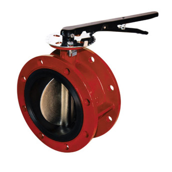 Затвор DENDOR 021F DN 65 PN 16 поворотный дисковый фланцевый с электроприводом для пожаротушения