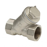 Фильтр сетчатый латунный Aquasfera 4012 DN 25 PN 20 резьба - 1'', покрытие - никель, косой 150°, резьбовой ВР-ВР, 4012-03